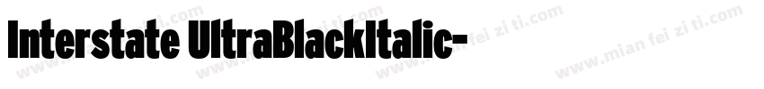 Interstate UltraBlackItalic字体转换